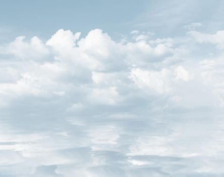 Natural sky background with clouds in light tonality. Abstract nature image for background use.