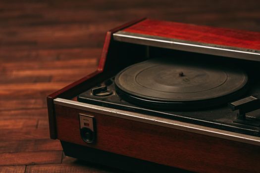retro gramophone records turntable antique nostalgia vintage. High quality photo