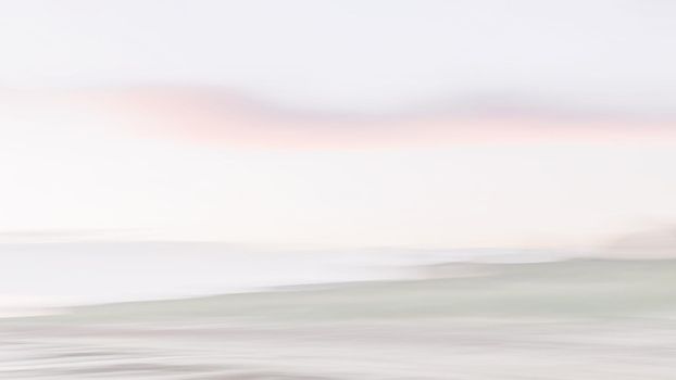 Abstract blurred sea landscape and cloudy sky background in light tonality with copy space