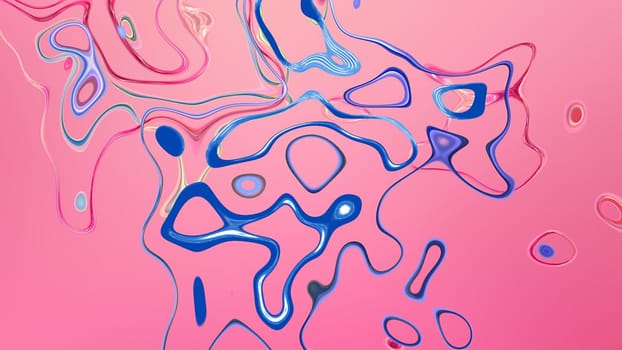 Abstract pink background with light lines. 3d image, 3d rendering