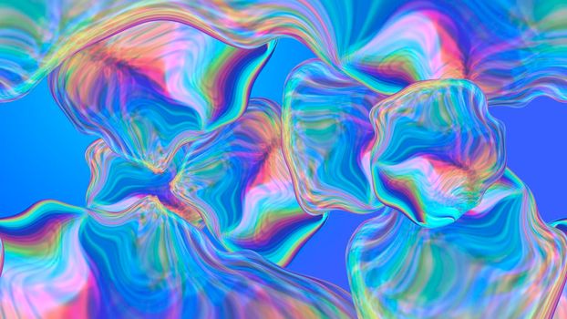 Abstract textured rainbow background. 3d image, 3d rendering