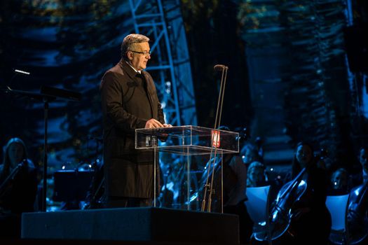 GDANSK, POLAND - May 07, 2015:  Polish President Bronislaw Komorowski at the events to mark the 70th anniversary of the victory over Nazism in Europe in Gdansk (Poland)