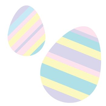 Happy Easter eggs with ornament. Black and white Happy Easter vector illustration. Boho Easter concept design in pastel