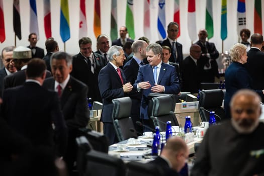 WASHINGTON D.C., USA - Mar 31, 2016: Working moments at the Nuclear Security Summit in Washington. The Nuclear Security Summit is a world summit, aimed at preventing nuclear terrorism around the globe
