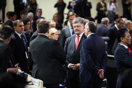 WASHINGTON D.C., USA - Mar 31, 2016: President of Ukraine Petro Poroshenko at the Nuclear Security Summit which is a world summit, aimed at preventing nuclear terrorism around the globe