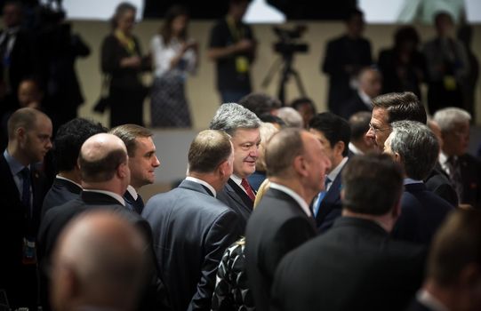 WASHINGTON D.C., USA - Mar 31, 2016: President of Ukraine Petro Poroshenko at the Nuclear Security Summit which is a world summit, aimed at preventing nuclear terrorism around the globe