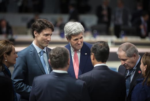WASHINGTON D.C., USA - Mar 31, 2016: Working moments at the Nuclear Security Summit in Washington. The Nuclear Security Summit is a world summit, aimed at preventing nuclear terrorism around the globe