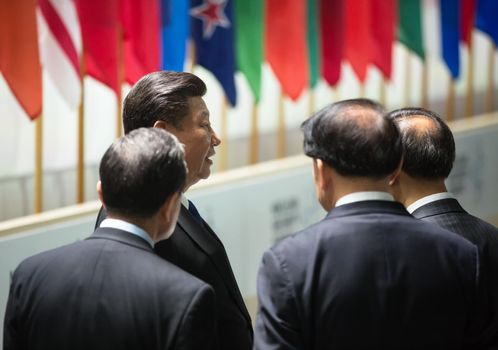 WASHINGTON D.C., USA - Apr 01, 2016: President of the People's Republic of China Xi Jinping Nuclear on the Nuclear Security Summit in Washington. Working moments of the summit