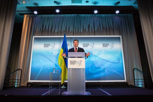 WASHINGTON D.C., USA - Apr 01, 2016: President of Ukraine Petro Poroshenko at the Nuclear Security Summit in Washington.