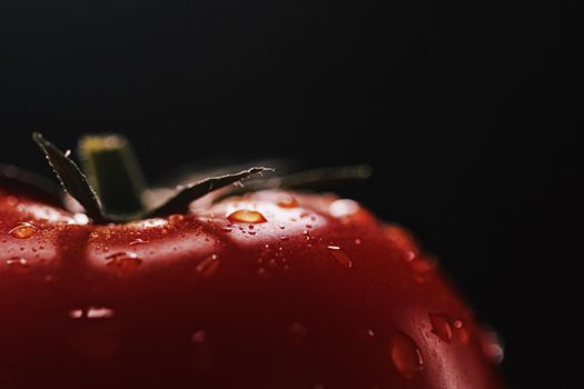 Fresh ripe tomato, organic food closeup