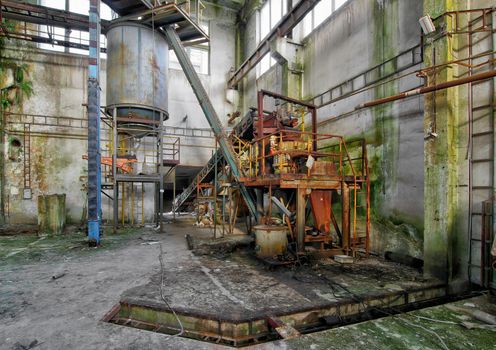 Abandoned iron ore mine in the Ore Mountains, Czech Republic