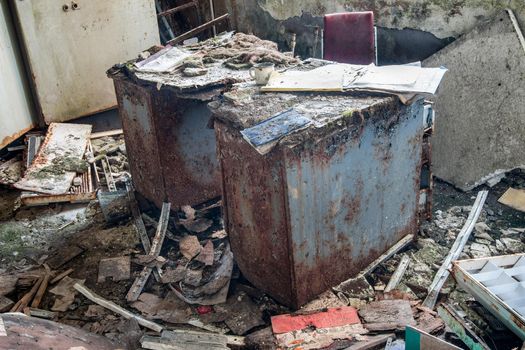 Abandoned office in a former ore mine, Czech Republic