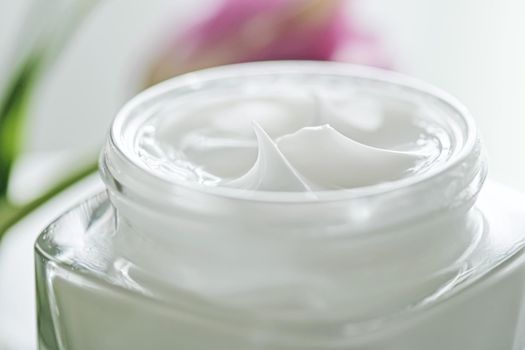 Face cream moisturiser as morning skin care routine, luxury cosmetics and skincare closeup