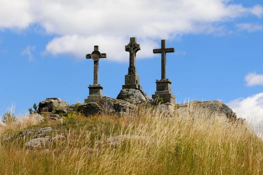 Trinity crosses was made in 1849 by the citizens of the village Prameny. They were made as a thank you for healing.