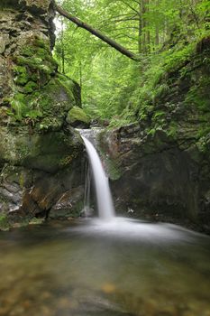 Nyznerov waterfalls on the Siver brook, Czech Republic.