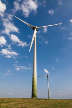 Image of the eco power, wind power plant - wind turbine - clean energy