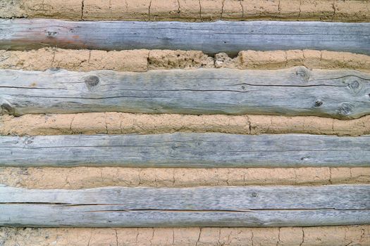 Cladding - detail of the wall of an old half-timbered cottage