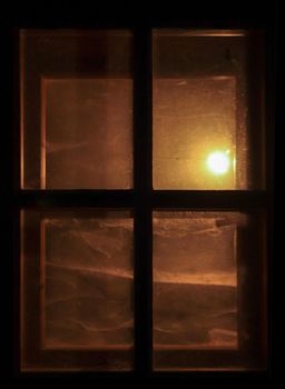 Shining window in the night