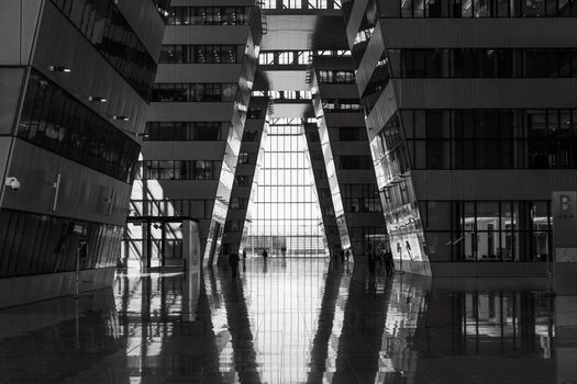 BRUSSELS, BELGIUM - May 13, 2019: NATO headquarters in Brussels