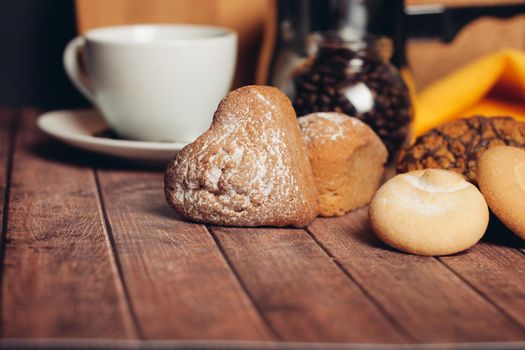 biscuits a cup with a drink meal breakfast tea traditions. High quality photo