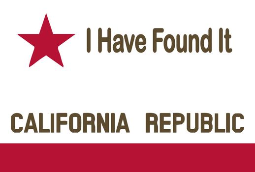The flag of the USA state of California With State Motto