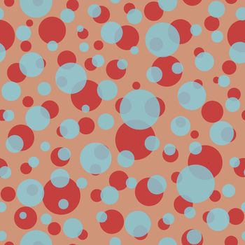 Abstract seamless pattern with colorful balls.Illustration of overlapping colorful dots pattern for background abstract.Polka dots ornament.Good for invitation,poster,card,flyer,banner,textile,fabric.