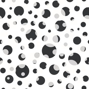 Abstract seamless pattern with monochrome balls.Illustration of overlapping dots pattern for background abstract.Polka dots ornament.Good for invitation,poster,card,flyer,banner,textile,fabric.