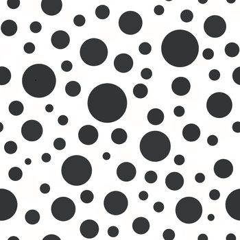Abstract seamless pattern with monochrome balls.Polka dots ornament.Illustration of dots pattern for background abstract.Good for invitation,poster,card,flyer,banner,textile,fabric,gift wrapping paper