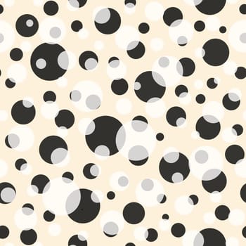 Abstract seamless pattern with colorful balls.Illustration of overlapping colorful dots pattern for background abstract.Polka dots ornament.Good for invitation,poster,card,flyer,banner,textile,fabric.