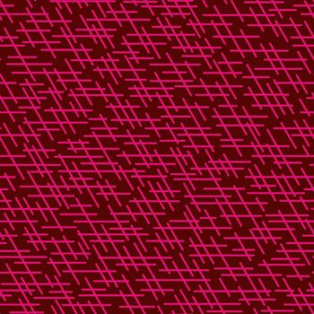 Randomly crossing lines making pattern.Chaotic short lines seamless pattern,chips and sticks modern repeatable motif.Good for print, textile,fabric, background, wrapping paper.Burgundy pink colors.