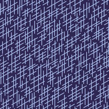 Randomly crossing lines making pattern.Chaotic short lines seamless pattern,chips and sticks modern repeatable motif.Good for print, textile,fabric, background, wrapping paper.Blue azure colors.