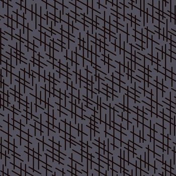Randomly crossing lines making pattern.Chaotic short lines seamless pattern,chips and sticks modern repeatable motif.Good for print, textile,fabric, background, wrapping paper.Gray black colors.