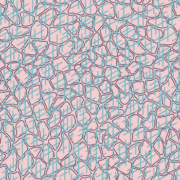 Randomly crossing lines making pattern.Chaotic short lines seamless pattern,chips and sticks modern repeatable motif.Good for print,textile,fabric,background,wrapping paper.Pink burgundy azure colors.