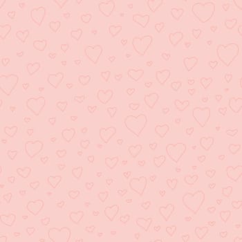 Valentine's day, Mother's Day hand drawn doodle seamless pattern. Marker drawn different heart shapes and silhouettes. Sweet love texture for postcards,wrapping paper, textiles and decorative prints.