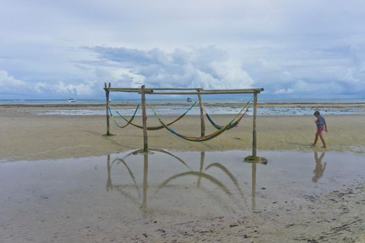 Morro de Sao Paulo, Tropical beach view, Bahia, Brazil, South America