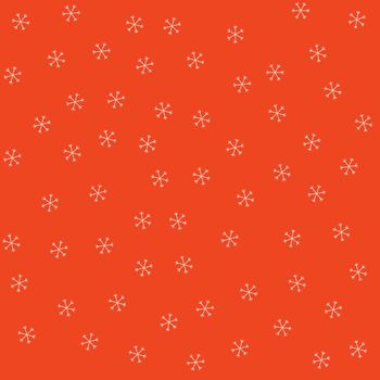 Seamless Christmas pattern doodle with hand random drawn snowflakes.Wrapping paper for presents, funny textile fabric print, design, decor, food wrap, backgrounds. new year.Raster copy.Coral, pink