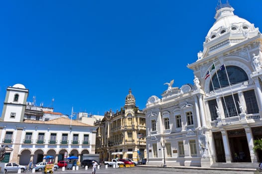 Pelourinho, Salvador Da Bahia, Old city street view, Brazil