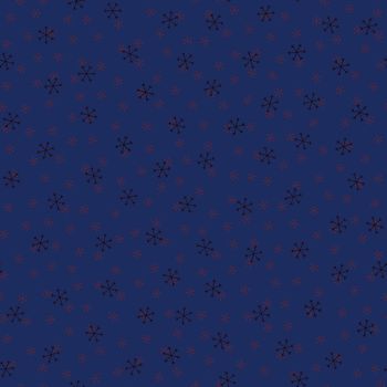 Seamless Christmas pattern doodle with hand random drawn snowflakes.Wrapping paper for presents, funny textile fabric print, design, decor, food wrap, backgrounds. new year.Raster copy.Blue black