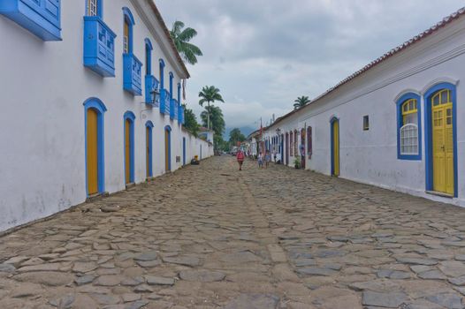 Paraty, Old city street view, Brazil, South America