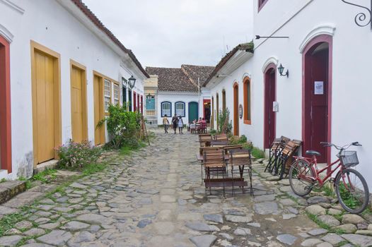 Paraty, Old city street view, Brazil, South America