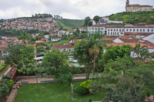 Ouro Preto, Old city street view, Brazil, South America