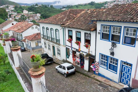 Ouro Preto, Old city street view, Brazil, South America