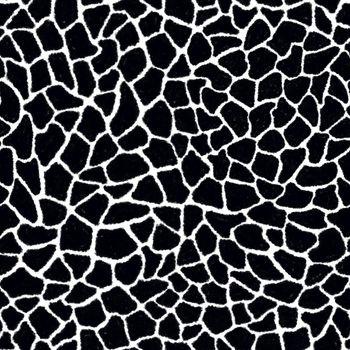 Giraffe skin color seamless pattern with fashion animal print for continuous replicate. Chaotic mosaic black pieces on white background. Wrapping paper, funny textile fabric print,design,decor.