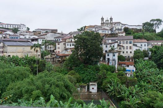 Ouro Preto, Old city street view, Brazil, South America