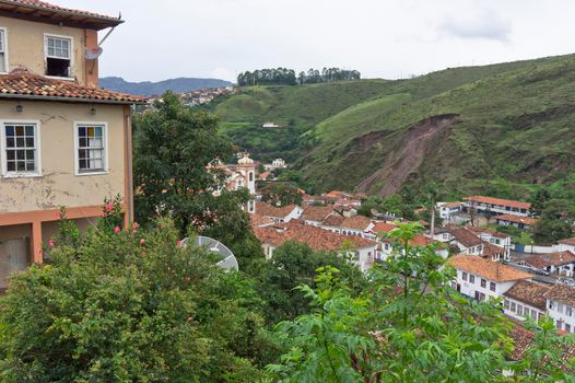 Ouro Preto, Old city street view, Brazil, South America