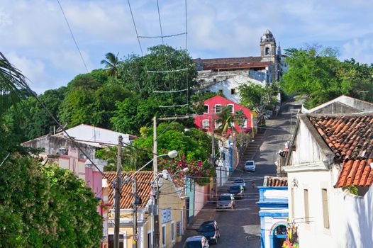 Olinda, Old city street view, Brazil, South America