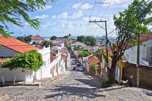 Olinda, Old city street view, Brazil, South America