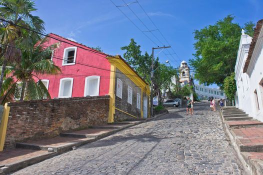 Olinda, Old city street view, Brazil, South America