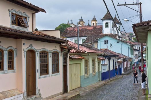 Mariana, Old city street view, Brazil, South America