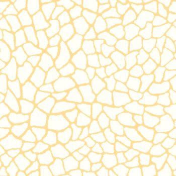Giraffe skin color seamless pattern with fashion animal print for continuous replicate. Chaotic mosaic white pieces on peach background. Wrapping paper, funny textile fabric print,design,decor.